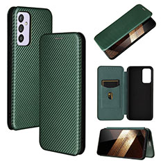 Leather Case Stands Flip Cover Holder L02Z for Samsung Galaxy A15 LTE Green