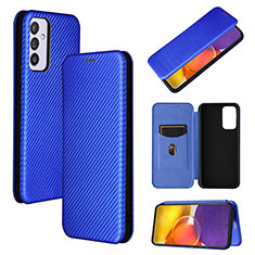 Leather Case Stands Flip Cover Holder L02Z for Samsung Galaxy A25 5G Blue