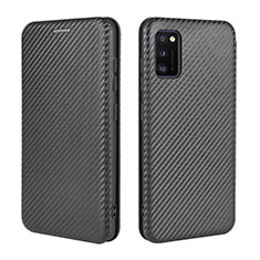 Leather Case Stands Flip Cover Holder L02Z for Samsung Galaxy A41 Black