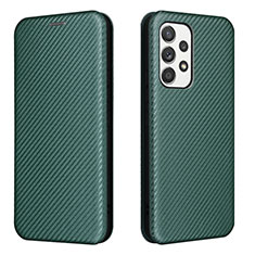 Leather Case Stands Flip Cover Holder L02Z for Samsung Galaxy A53 5G Green