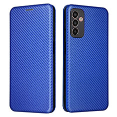 Leather Case Stands Flip Cover Holder L02Z for Samsung Galaxy M13 4G Blue