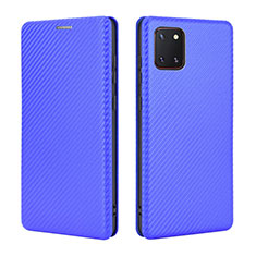 Leather Case Stands Flip Cover Holder L02Z for Samsung Galaxy Note 10 Lite Blue