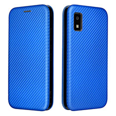 Leather Case Stands Flip Cover Holder L02Z for Sharp Aquos wish Blue