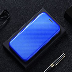 Leather Case Stands Flip Cover Holder L02Z for Sony Xperia 1 III Blue