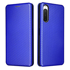 Leather Case Stands Flip Cover Holder L02Z for Sony Xperia 10 IV SO-52C Blue