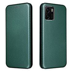 Leather Case Stands Flip Cover Holder L02Z for Vivo iQOO U5x Green