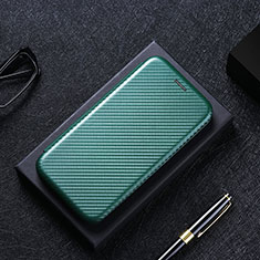 Leather Case Stands Flip Cover Holder L02Z for Vivo V20 Green