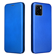 Leather Case Stands Flip Cover Holder L02Z for Vivo Y10 Blue