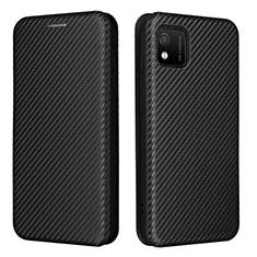 Leather Case Stands Flip Cover Holder L02Z for Wiko Y52 Black