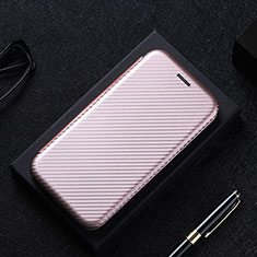 Leather Case Stands Flip Cover Holder L02Z for Xiaomi POCO C3 Rose Gold