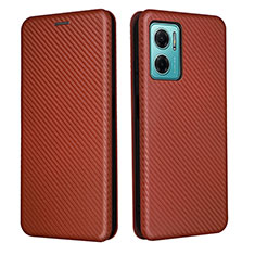 Leather Case Stands Flip Cover Holder L02Z for Xiaomi Redmi 10 Prime Plus 5G Brown
