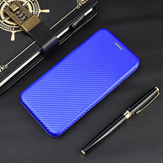 Leather Case Stands Flip Cover Holder L02Z for Xiaomi Redmi 9 Prime India Blue