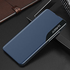 Leather Case Stands Flip Cover Holder L03 for Oppo Find X3 5G Blue