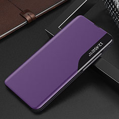 Leather Case Stands Flip Cover Holder L03 for Oppo Find X5 Pro 5G Purple