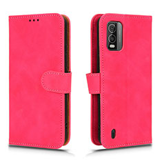 Leather Case Stands Flip Cover Holder L03Z for Nokia C210 Hot Pink