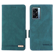 Leather Case Stands Flip Cover Holder L03Z for Oppo A77 5G Green