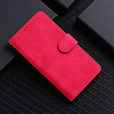 Leather Case Stands Flip Cover Holder L03Z for Realme Q3 5G Hot Pink