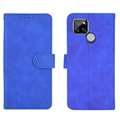 Leather Case Stands Flip Cover Holder L03Z for Realme V3 5G Blue