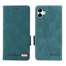 Leather Case Stands Flip Cover Holder L03Z for Samsung Galaxy A04 4G Green