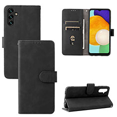 Leather Case Stands Flip Cover Holder L03Z for Samsung Galaxy A04s Black