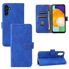 Leather Case Stands Flip Cover Holder L03Z for Samsung Galaxy A04s Blue