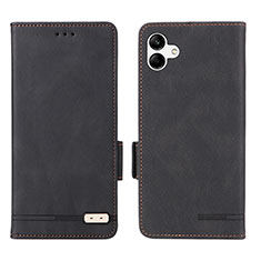 Leather Case Stands Flip Cover Holder L03Z for Samsung Galaxy A05 Black