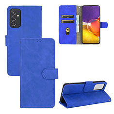 Leather Case Stands Flip Cover Holder L03Z for Samsung Galaxy A05s Blue