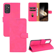 Leather Case Stands Flip Cover Holder L03Z for Samsung Galaxy A15 LTE Hot Pink