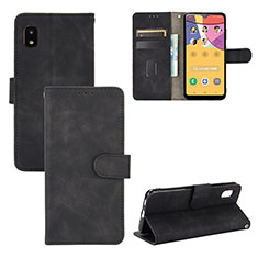 Leather Case Stands Flip Cover Holder L03Z for Samsung Galaxy A21 SC-42A Black