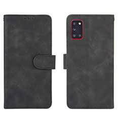 Leather Case Stands Flip Cover Holder L03Z for Samsung Galaxy A31 Black