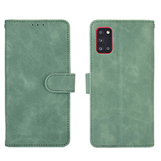 Leather Case Stands Flip Cover Holder L03Z for Samsung Galaxy A31 Green