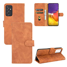 Leather Case Stands Flip Cover Holder L03Z for Samsung Galaxy A34 5G Brown