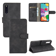 Leather Case Stands Flip Cover Holder L03Z for Samsung Galaxy A41 SC-41A Black