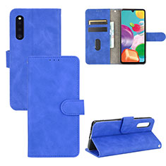 Leather Case Stands Flip Cover Holder L03Z for Samsung Galaxy A41 SC-41A Blue