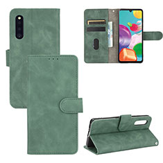 Leather Case Stands Flip Cover Holder L03Z for Samsung Galaxy A41 SC-41A Green