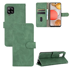 Leather Case Stands Flip Cover Holder L03Z for Samsung Galaxy A42 5G Green