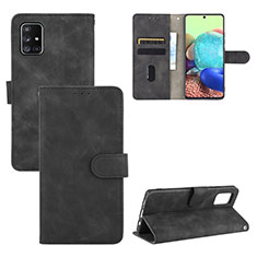 Leather Case Stands Flip Cover Holder L03Z for Samsung Galaxy A71 4G A715 Black