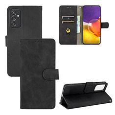 Leather Case Stands Flip Cover Holder L03Z for Samsung Galaxy A82 5G Black