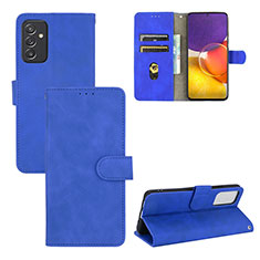 Leather Case Stands Flip Cover Holder L03Z for Samsung Galaxy A82 5G Blue