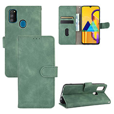 Leather Case Stands Flip Cover Holder L03Z for Samsung Galaxy M30s Green
