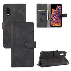 Leather Case Stands Flip Cover Holder L03Z for Samsung Galaxy XCover Pro Black