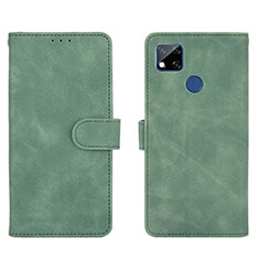 Leather Case Stands Flip Cover Holder L03Z for Xiaomi POCO C3 Green