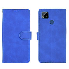 Leather Case Stands Flip Cover Holder L03Z for Xiaomi POCO C31 Blue