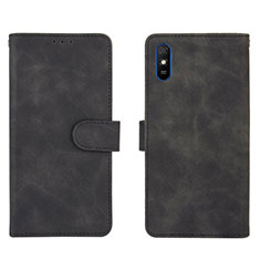 Leather Case Stands Flip Cover Holder L03Z for Xiaomi Redmi 9i Black