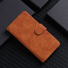 Leather Case Stands Flip Cover Holder L03Z for Xiaomi Redmi Note 10 Pro 4G Brown