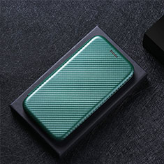 Leather Case Stands Flip Cover Holder L04Z for Asus ZenFone 8 Flip ZS672KS Green