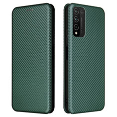 Leather Case Stands Flip Cover Holder L04Z for Huawei Honor 10X Lite Green