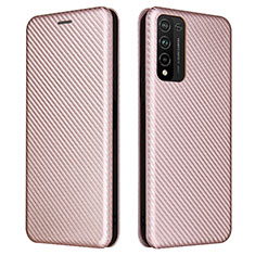 Leather Case Stands Flip Cover Holder L04Z for Huawei Honor 10X Lite Rose Gold