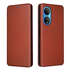 Leather Case Stands Flip Cover Holder L04Z for Huawei Honor X7 Brown