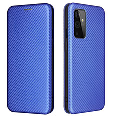 Leather Case Stands Flip Cover Holder L04Z for OnePlus 9 5G Blue